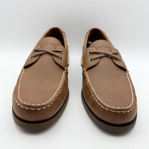 Tommy Hilfiger Men Brazen Two Eye Moc Toe Boat Shoe US 9 EU 42 Brown NIB - Picture 6 of 12